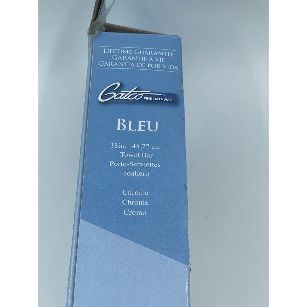 GATCO Bleu 18-inch Chrome Wall Mounted Towel Bar Model #4711 New in Box